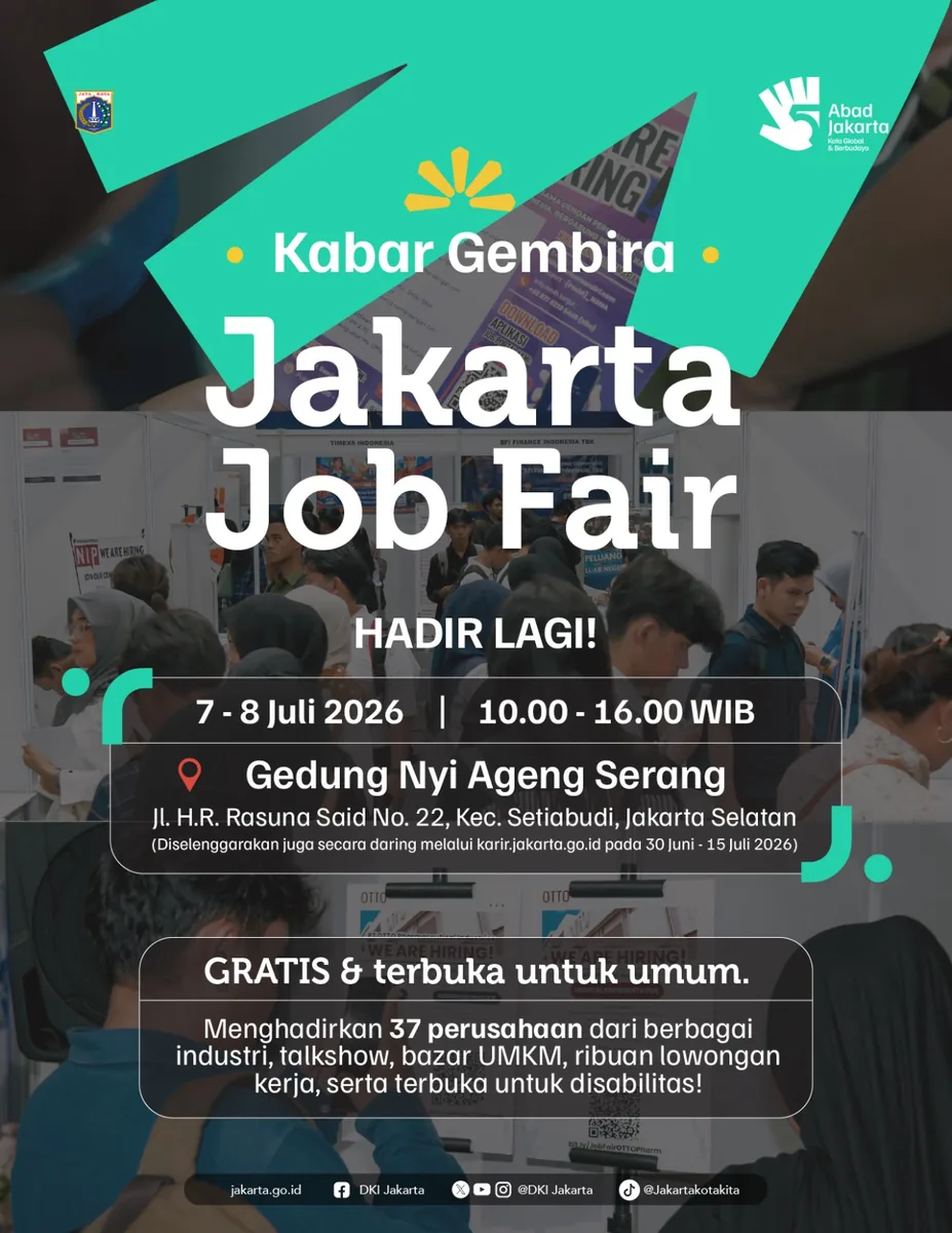 Job Fair Kabupaten Banyumas 2026 (Suku Dinas TKTE Wilayah Kabupaten Banyumas Barat) : 7-8 Juli 2026